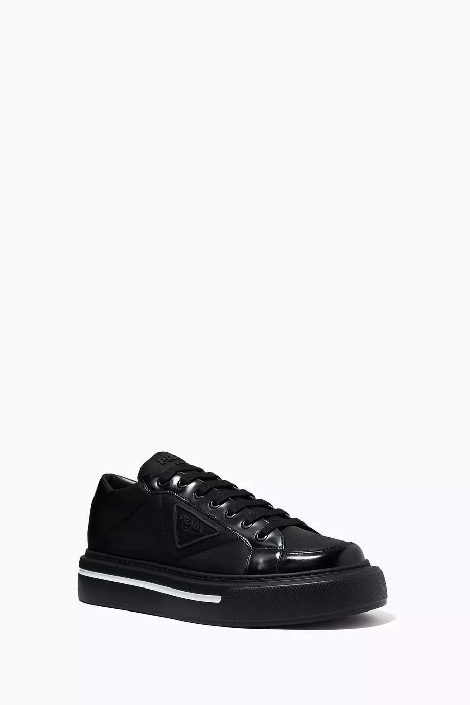 Prada macro leather sneakers sale