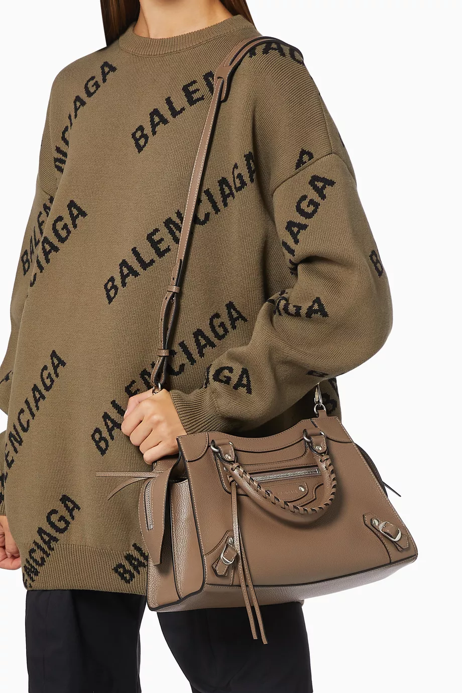Buy Balenciaga Grey Neo Classic Small Top Handle Bag in Grained Calfskin For Women Online Ounass Saudi