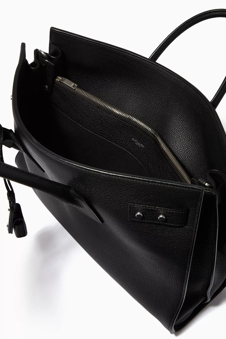 Buy SAINT LAURENT Black Large Thin Sac De Jour in Grained