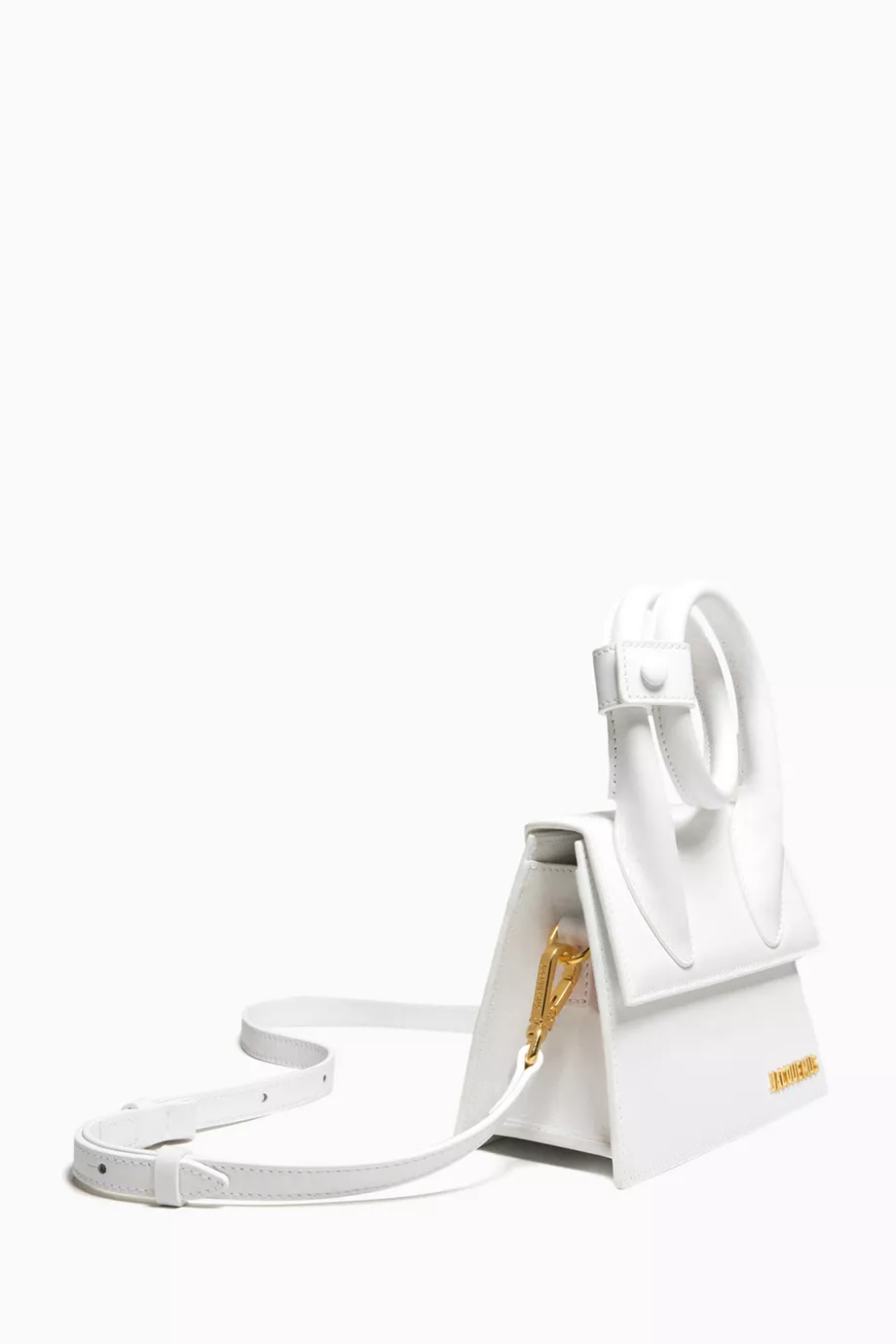 Buy Jacquemus White Le Chiquito Noeud Bag in Leather For