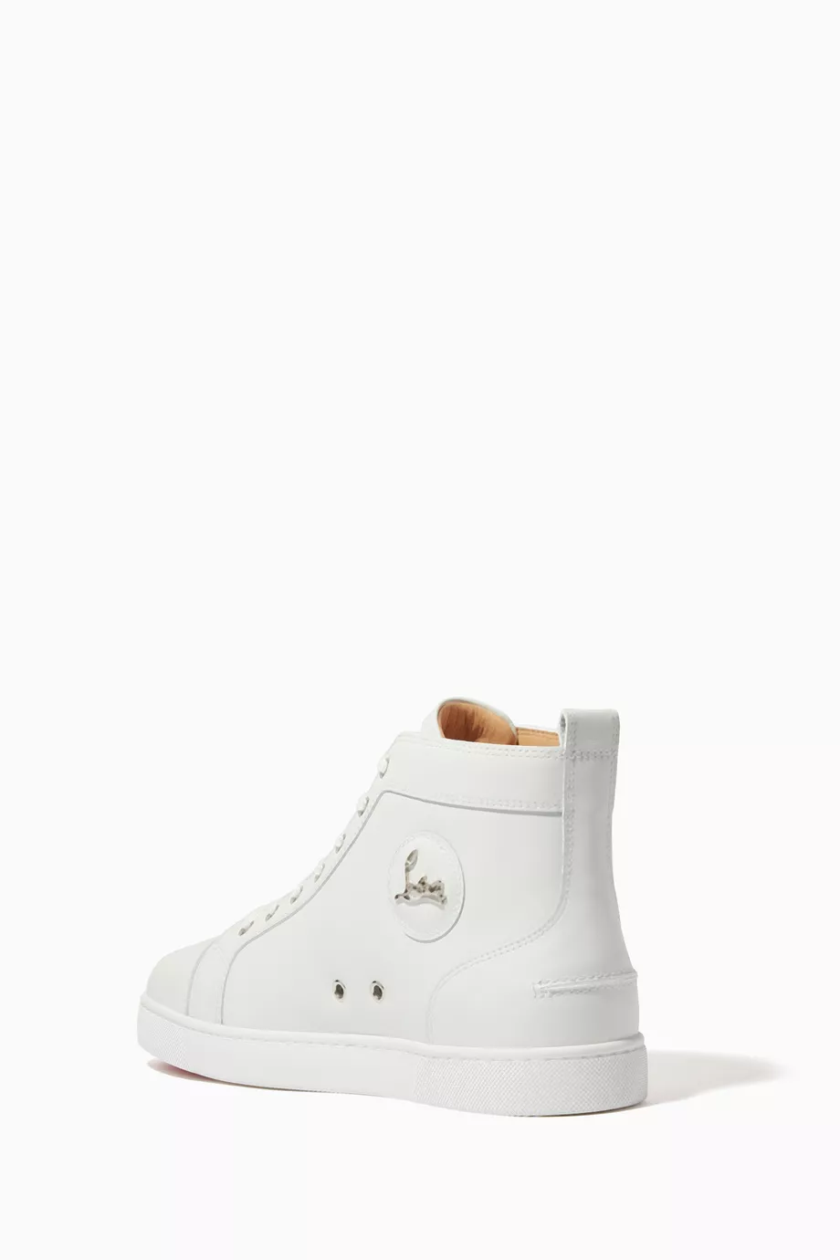 Buy Christian Louboutin White Louis High top Sneakers in Calf Leather For Men Online Ounass Saudi