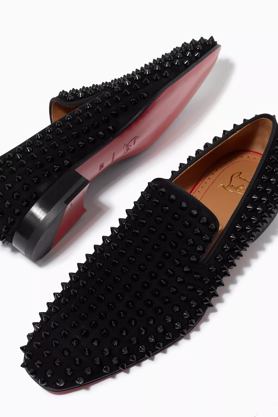 ルブタン　Dandelion spikes 41.5 Dandelion Spikes - Loafers - Veau velours and spikes - Black - Men