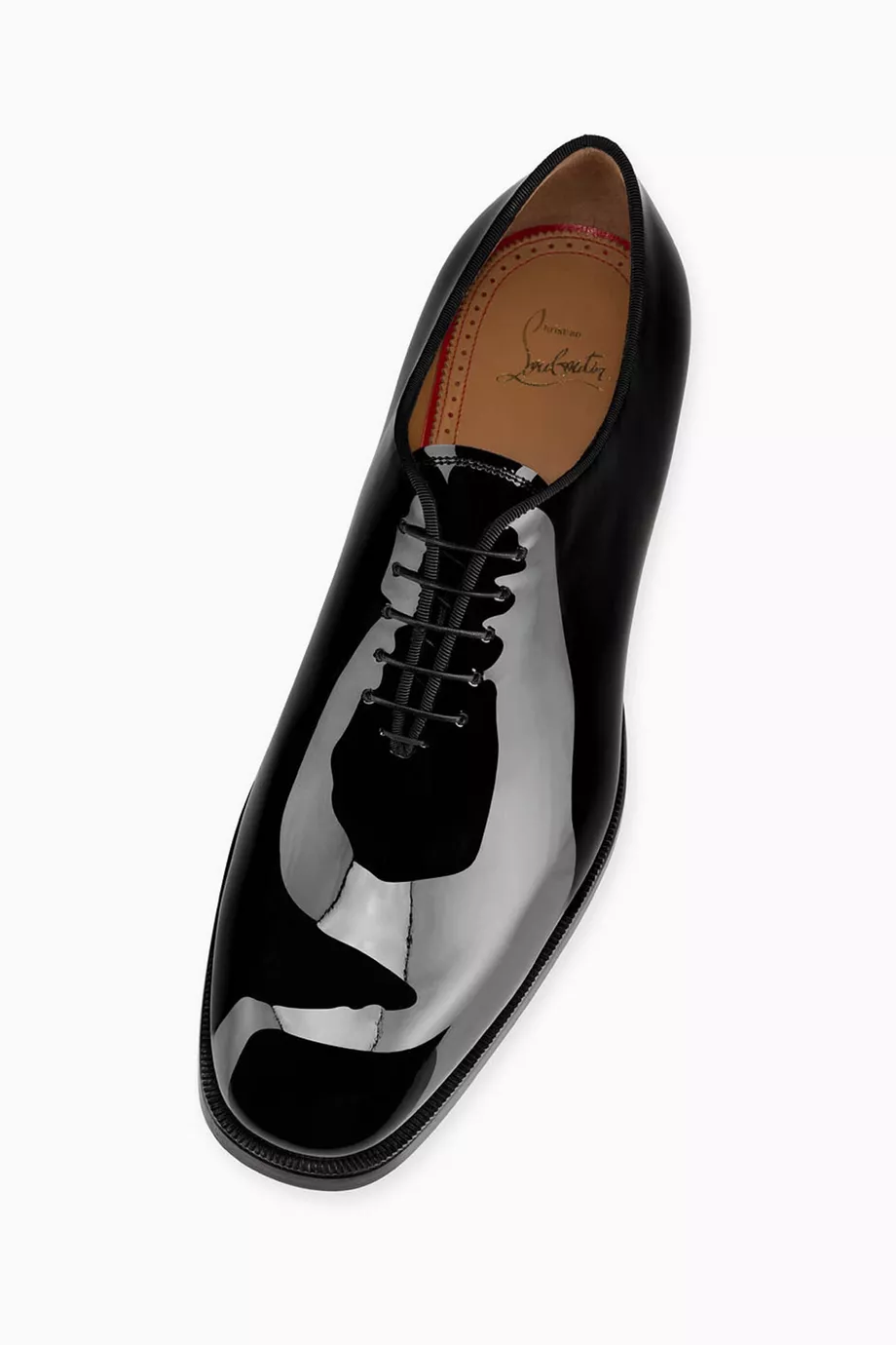 Buy Christian Louboutin Black Corteo Oxford Shoes in Patent 