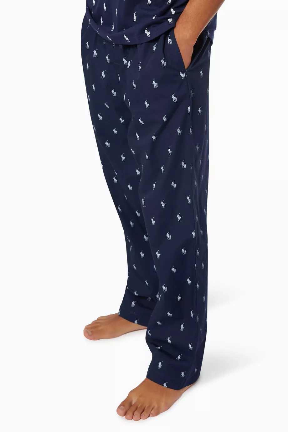 Buy Polo Ralph Lauren Blue All over Pony Print Pyjama Pants in Cotton For Men Online Ounass Saudi