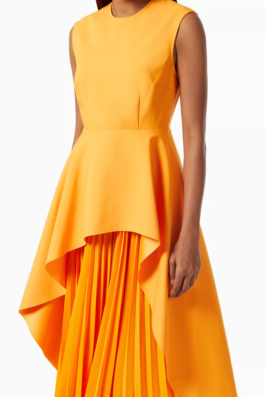 Buy Solace London Orange The Severny Midi Dress in Crepe For Women Online |  Ounass Saudi