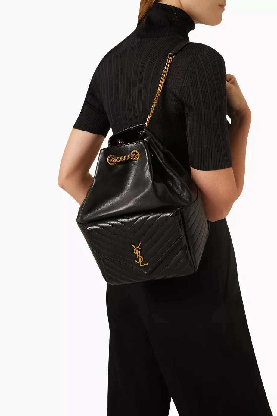 Buy SAINT LAURENT Black Backpack in Lambskin For Women Online Ounass Saudi