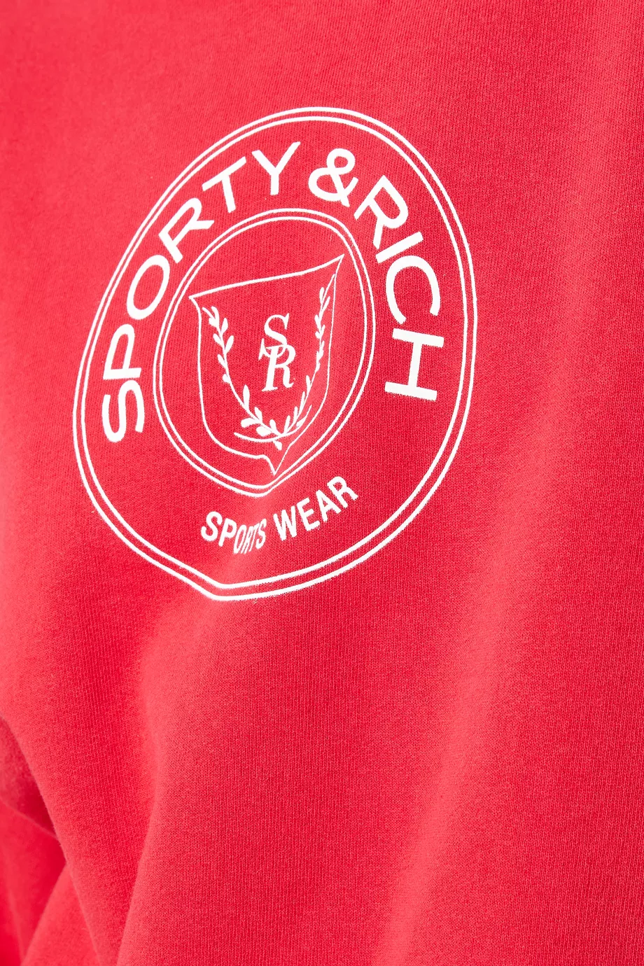 Buy Sporty & Rich Red Monaco Crewneck Sweatshirt in Cotton