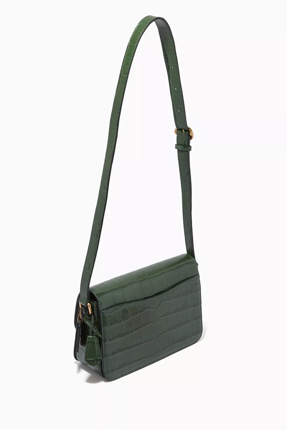 Buy Coach Green Studio Shoulder Bag in Croc-embossed Leather For