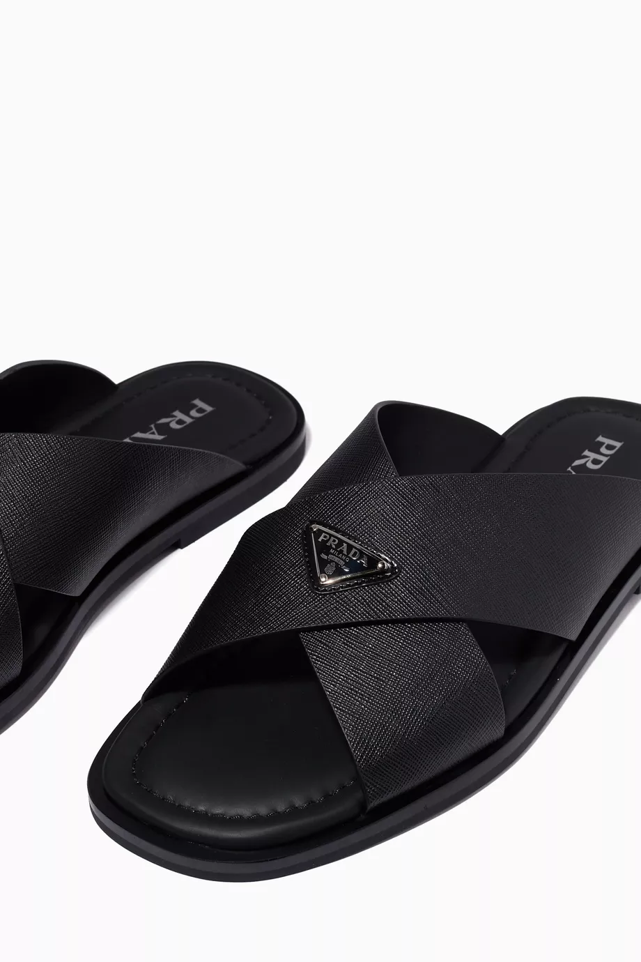 Prada leather sandals store