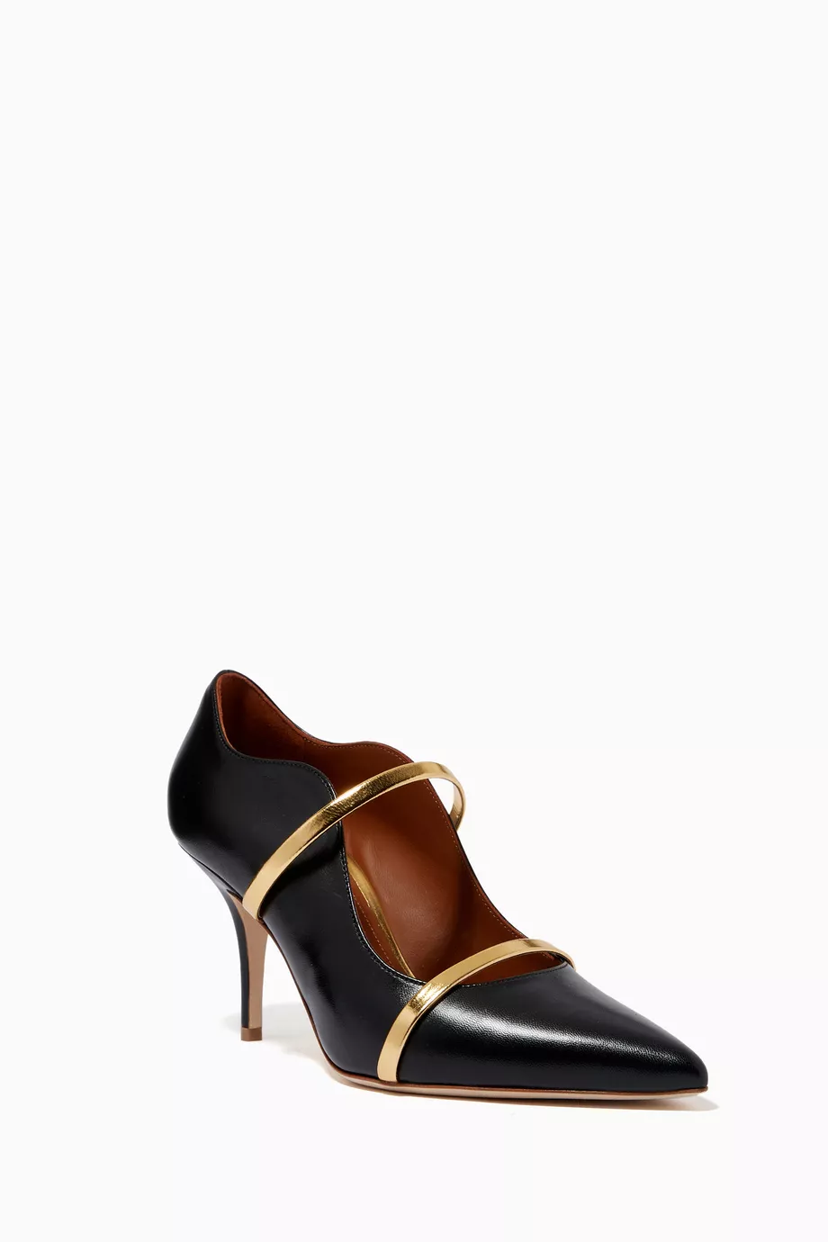 Buy Malone Souliers Black Maureen 70 Pumps in Nappa Leather For