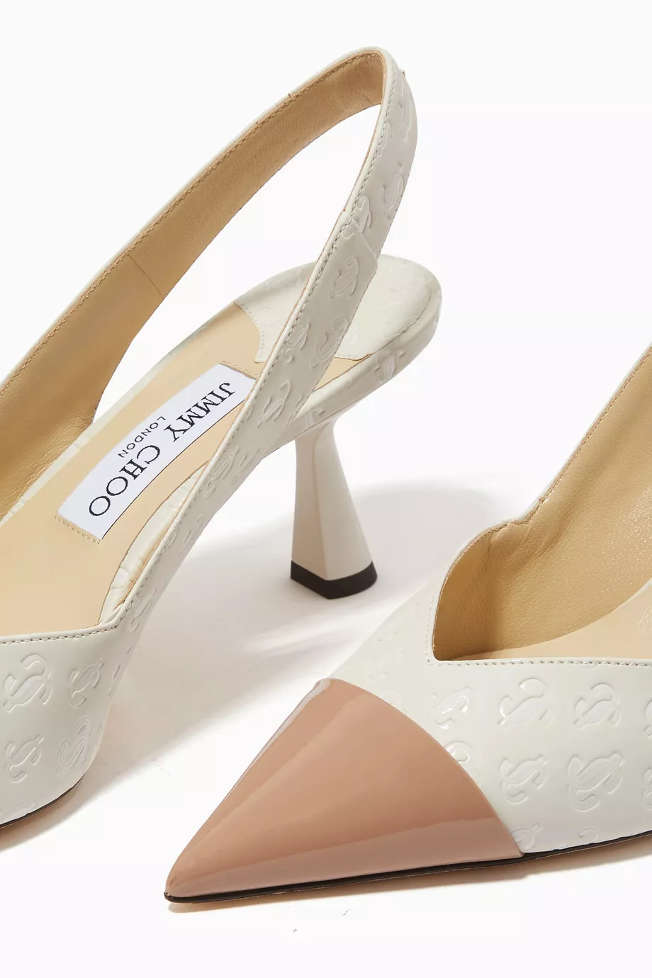 Buy Jimmy Choo Pink Liya 65 Slingbacks in JC Leather For