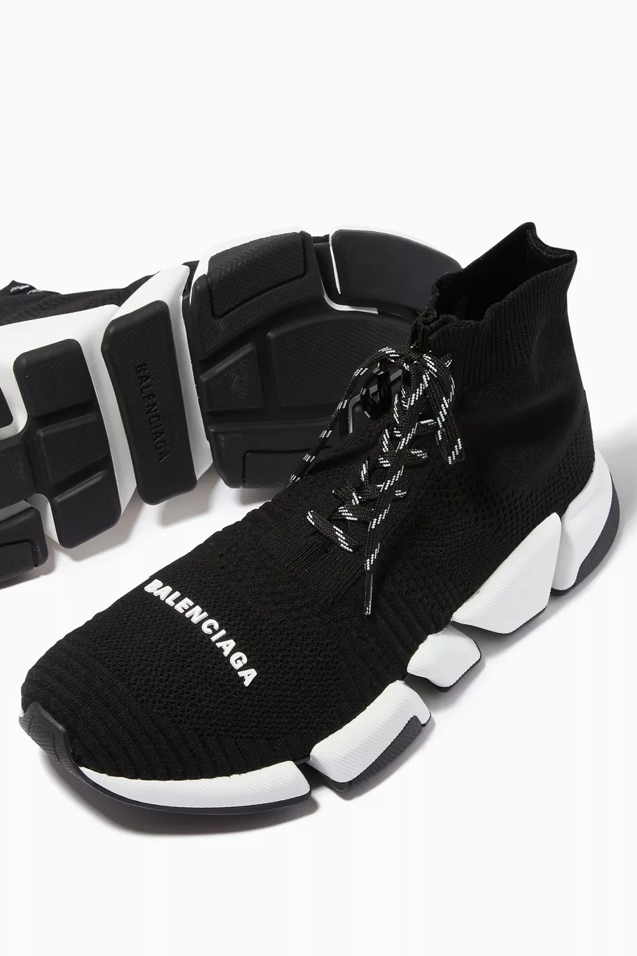 Buy Balenciaga Black Speed 2.0 Lace-up Sneakers in Technical