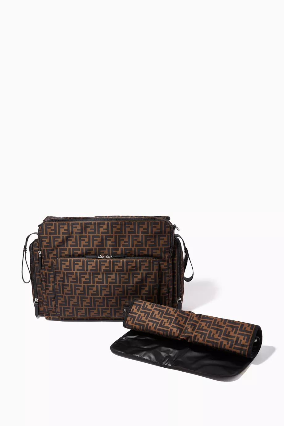 Buy Fendi Brown FF Logo Diaper Bag in Nylon For Baby Boys Online Ounass Saudi