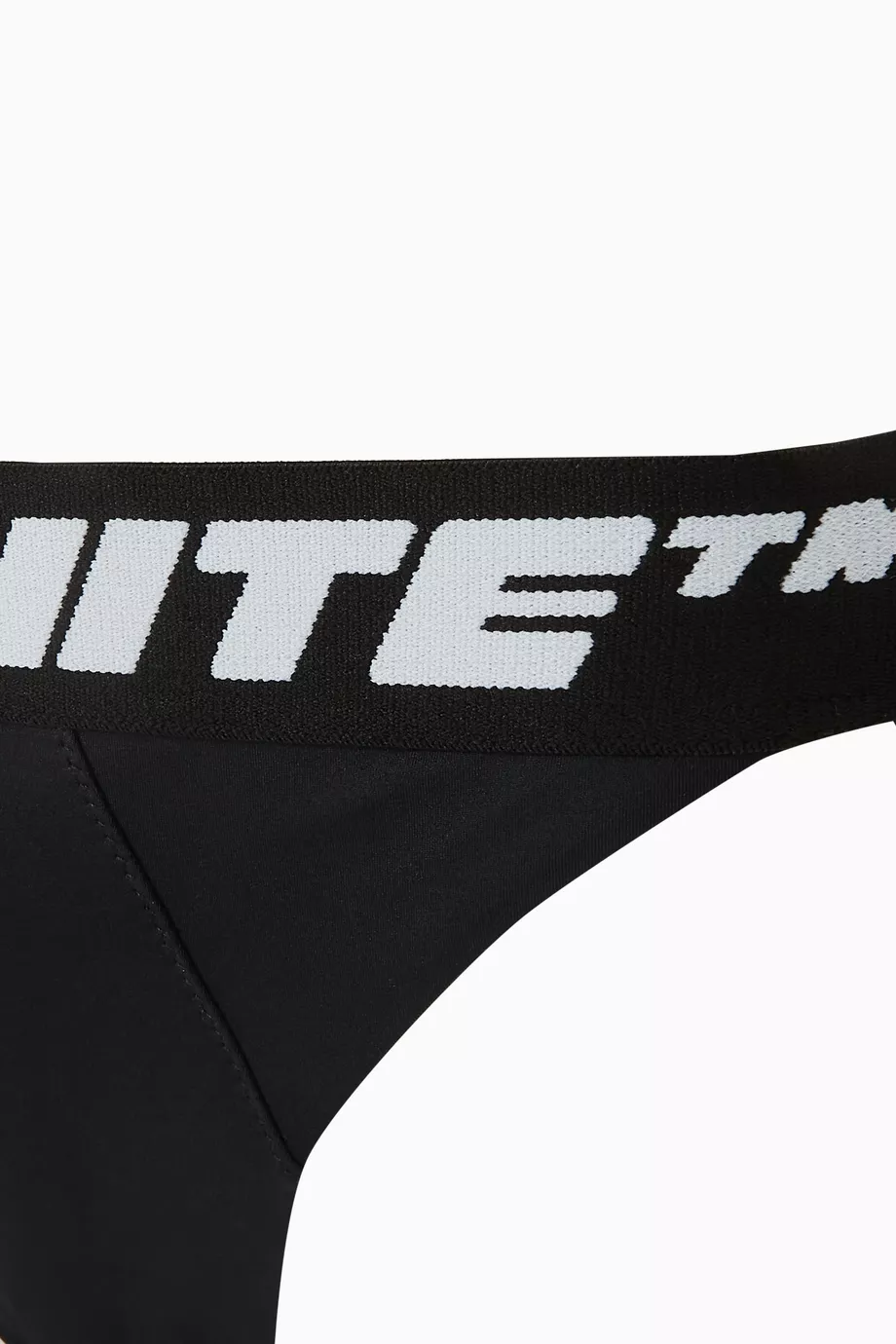Buy Off-White Black Logo Band Bikini Set For Women Online