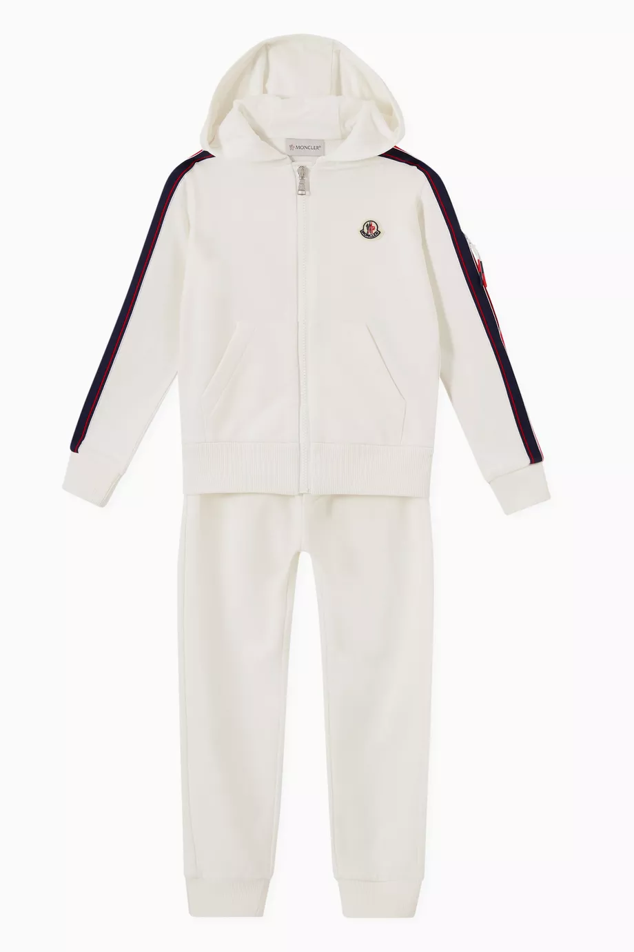 Moncler white tracksuit hot sale
