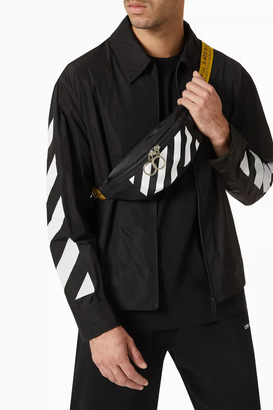 Buy Off White Black Industrial Belt Bag in Nylon For Men Online Ounass Saudi