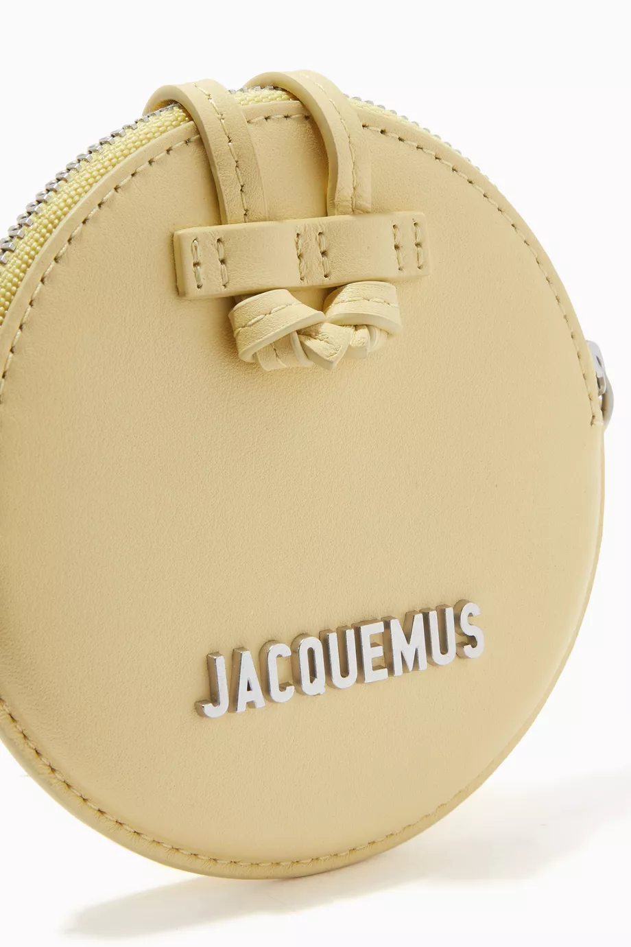Buy Jacquemus Yellow Le Pitchou Round Coin Purse in Leather For