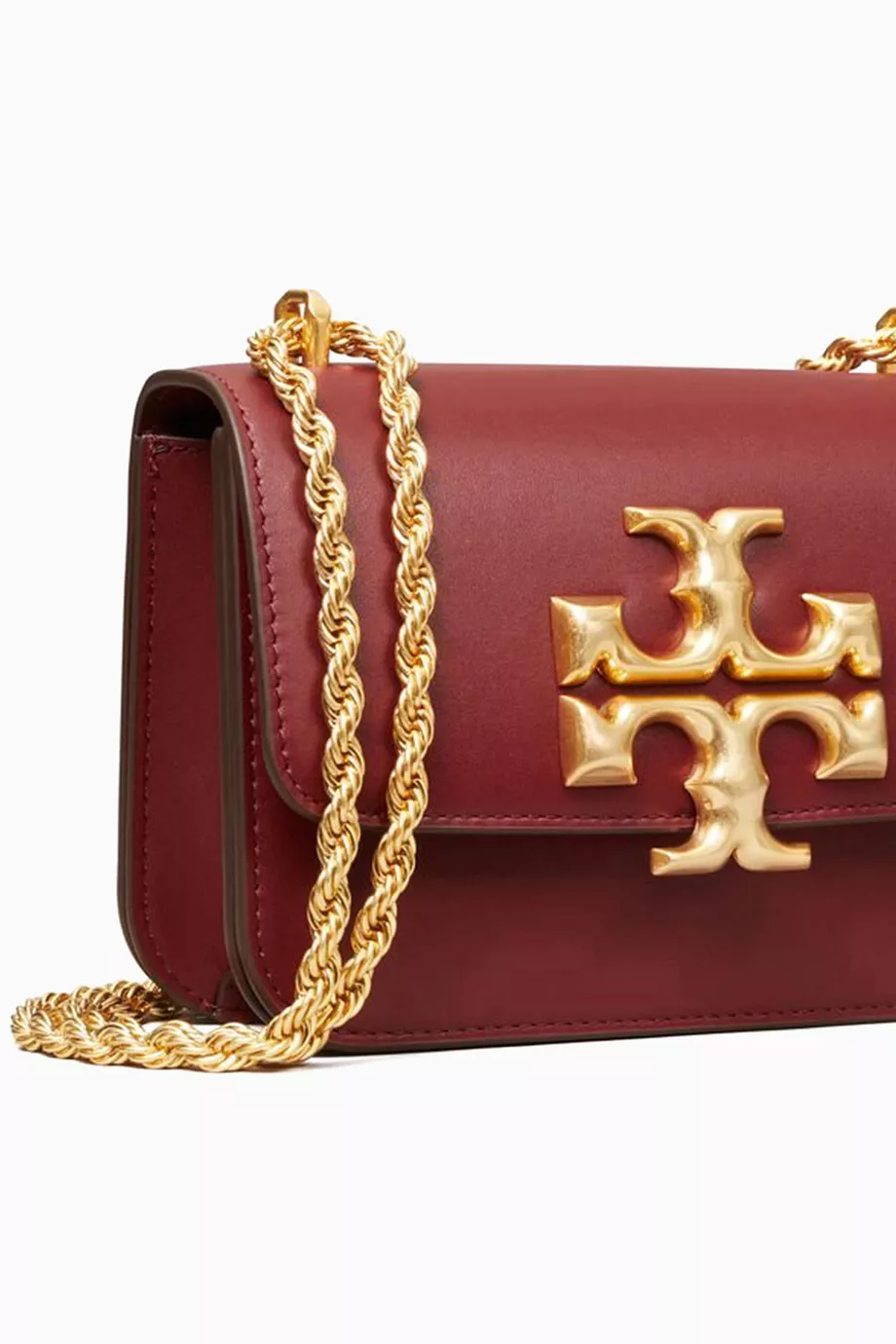 Buy Tory Burch Burgundy Eleanor Bag in Smooth Leather For Women