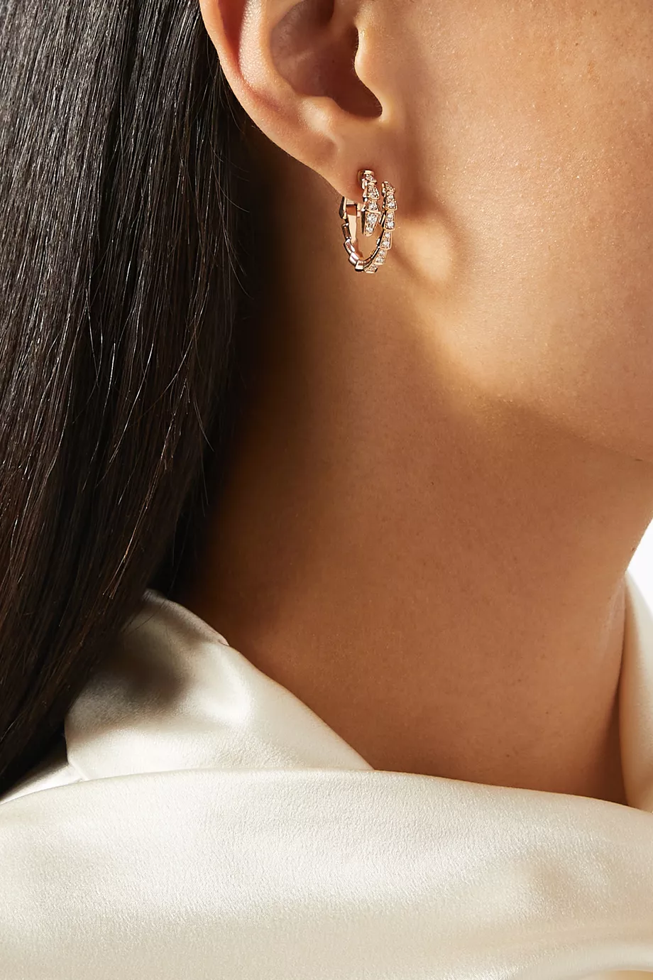 Buy BVLGARI Rose Gold Serpenti Viper Earrings in 18kt Rose Gold For Women Online Ounass Saudi