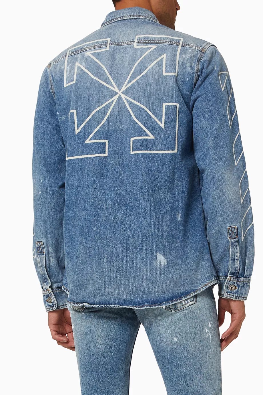 Jacket Jeans Uomo Off White Denim Off White Giubbotto Giacca Jeans