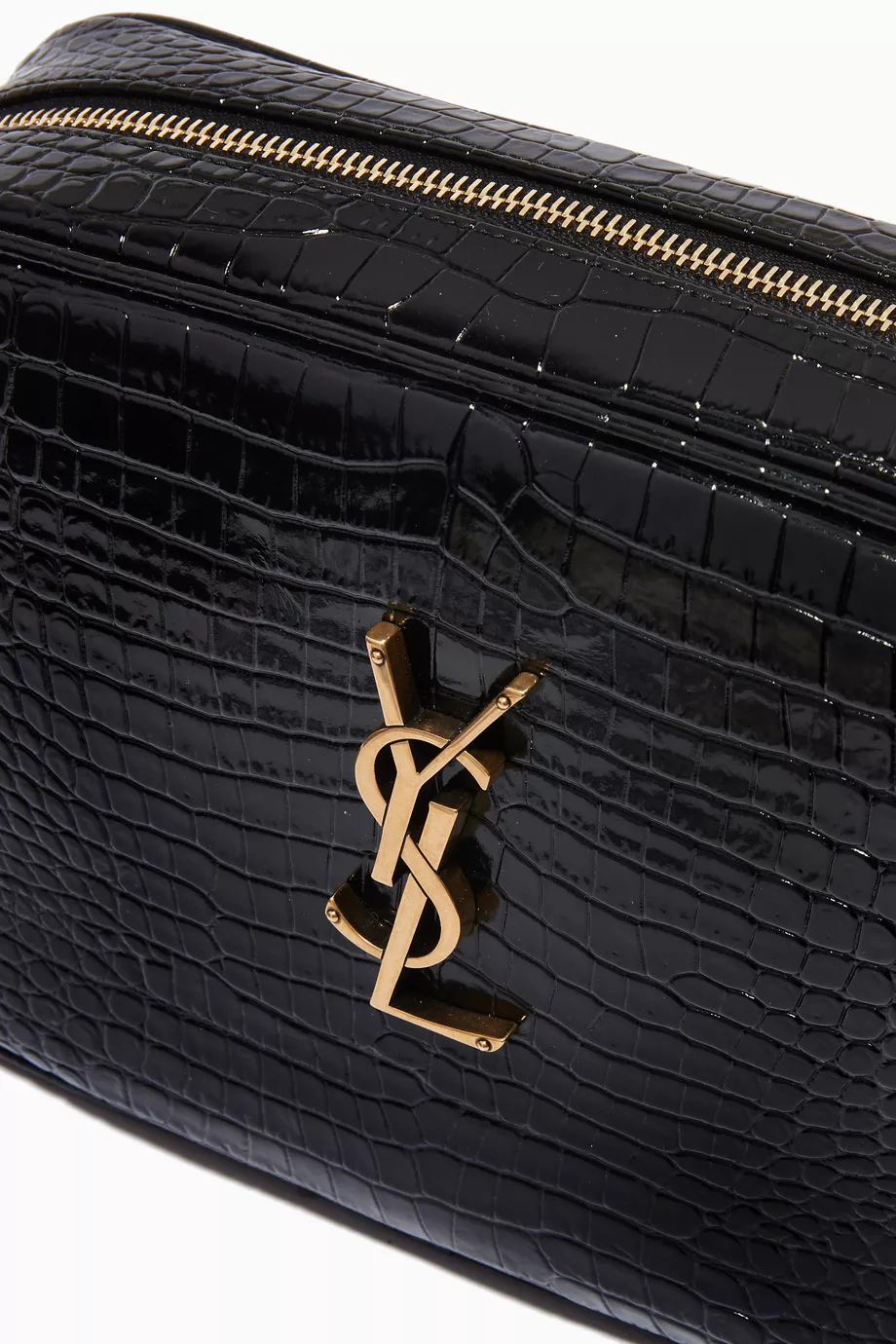 Buy SAINT LAURENT Black Lou Camera Bag in Crocodile embossed Leather For Women Online Ounass Saudi