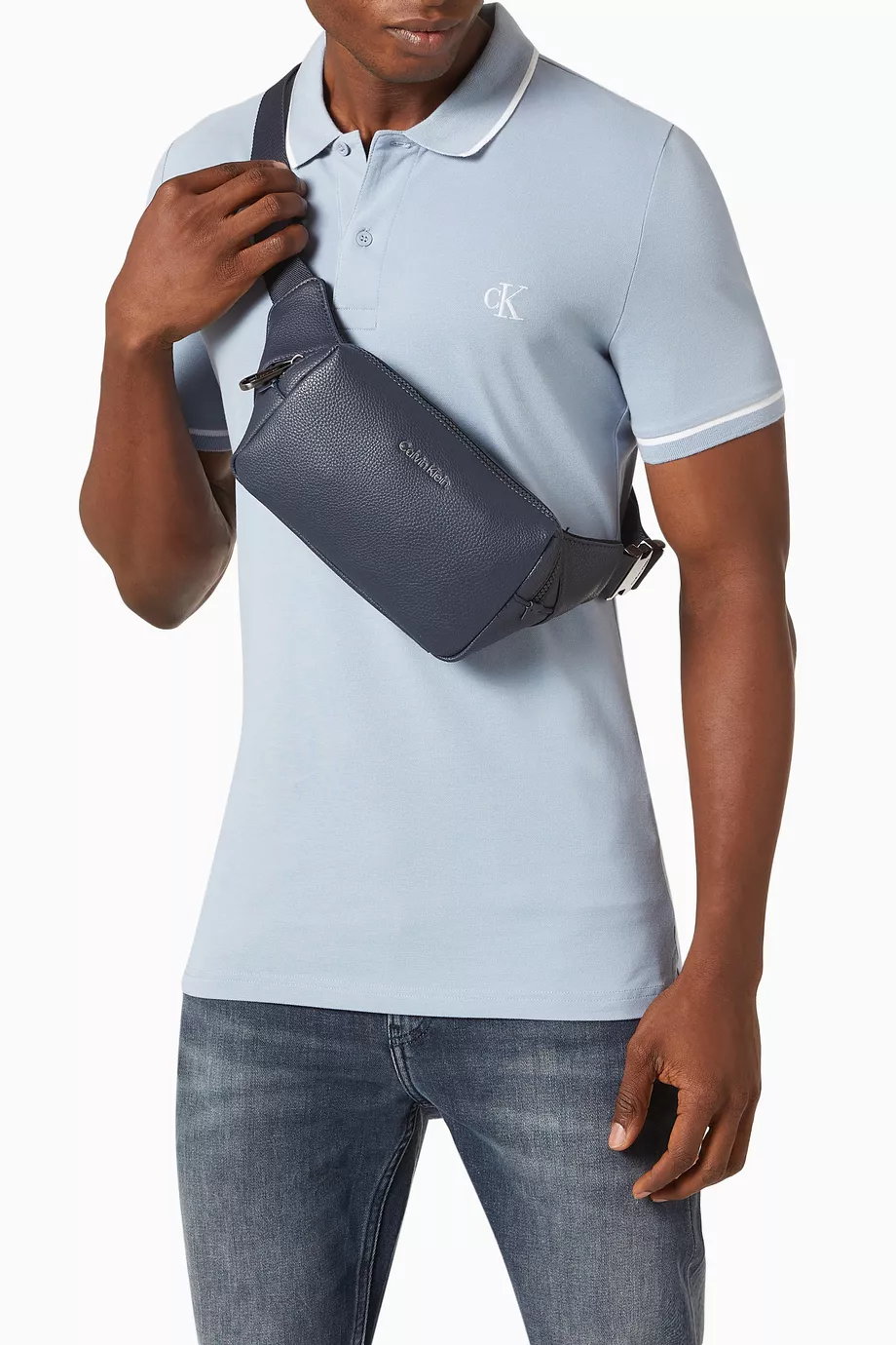 Buy Calvin Klein Blue Belt Bag in Recycled Polyester PU For Men