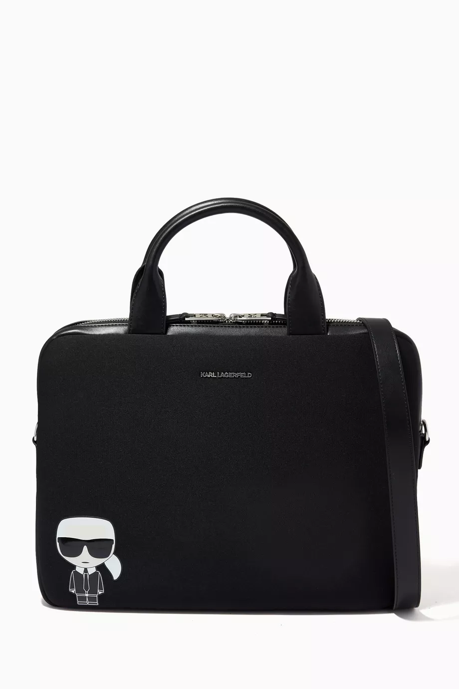 Buy KARL LAGERFELD Black K Ikonik Laptop Bag in Leather For Women Online Ounass Saudi
