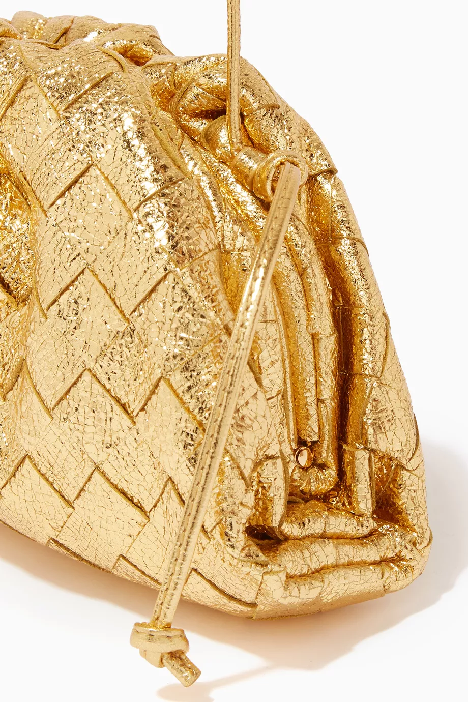 Buy Bottega Veneta Gold Mini Pouch in Intrecciato Leather For Women Online Ounass Saudi