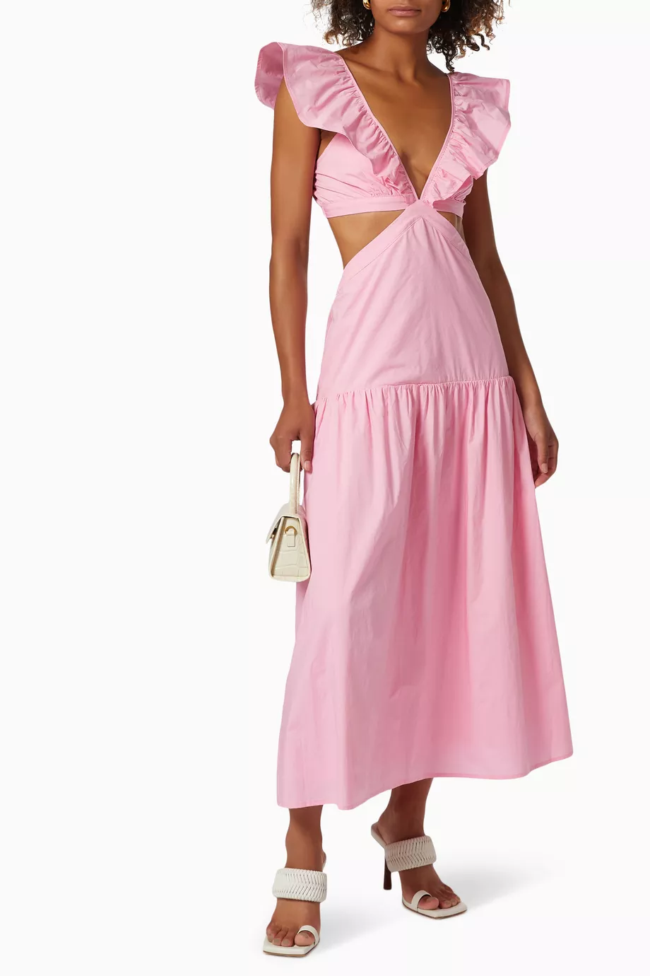 santiago cut-out ruffle maxi dress blush santiago cut out ruffle maxi dress blush Santiago Cut-Out Ruffle Maxi Dress  Sage L