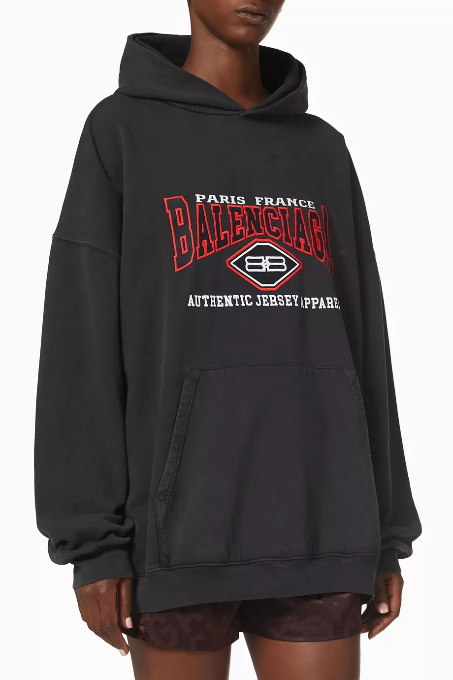 Balenciaga hoodie black and red cheap
