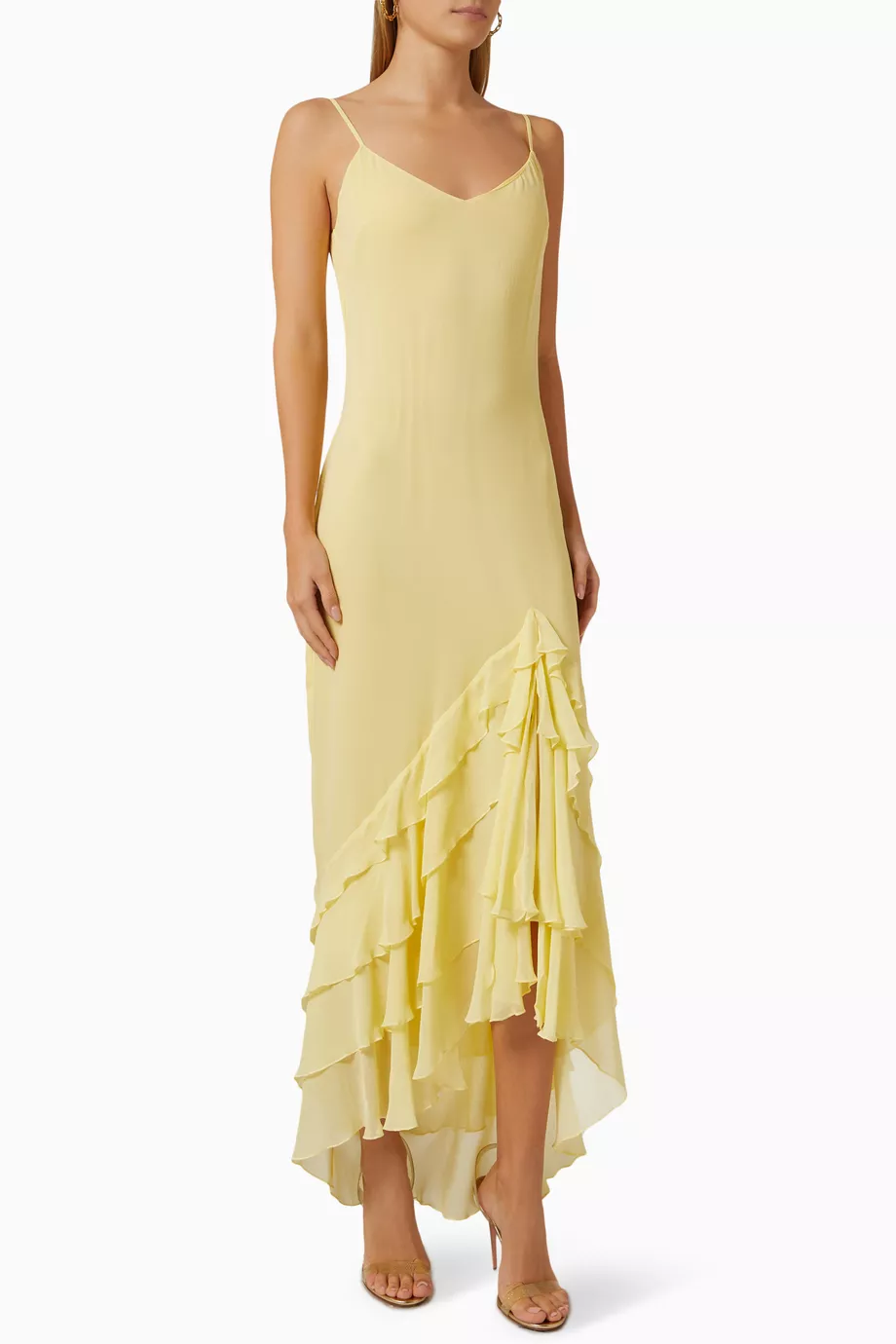 de la vali gold dress Amora Maxi Dress in Ivory Lace Tulle main image 1