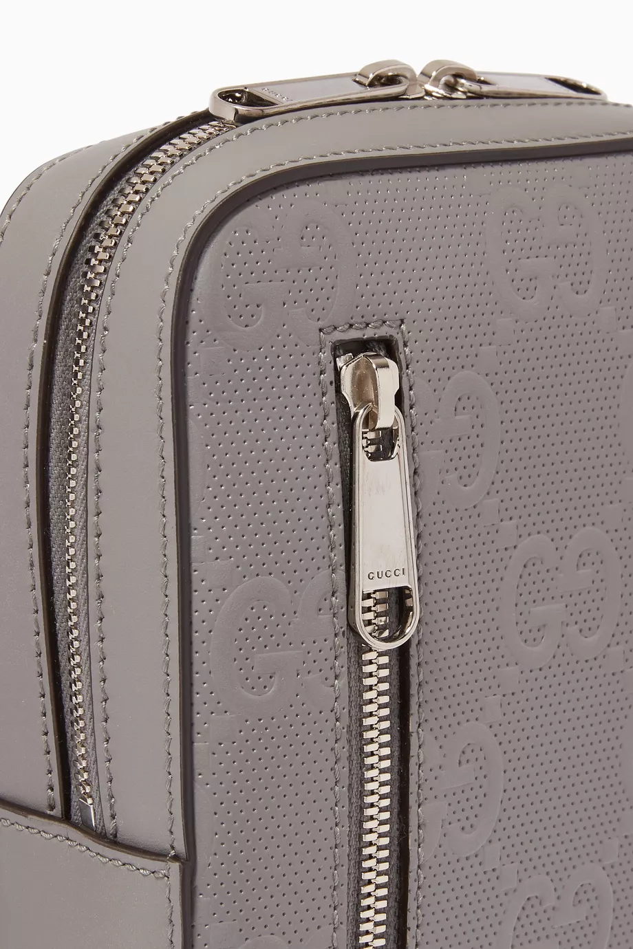 Buy Gucci Grey GG Sling Bag in Embossed Leather For Men Online Ounass Saudi