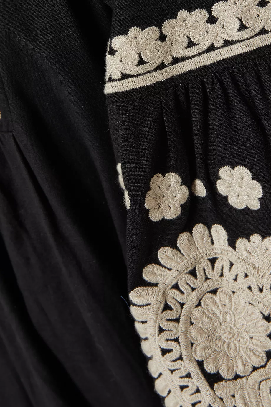 Buy Sea New York Black Holly Soutache Midi Dress in Cotton
