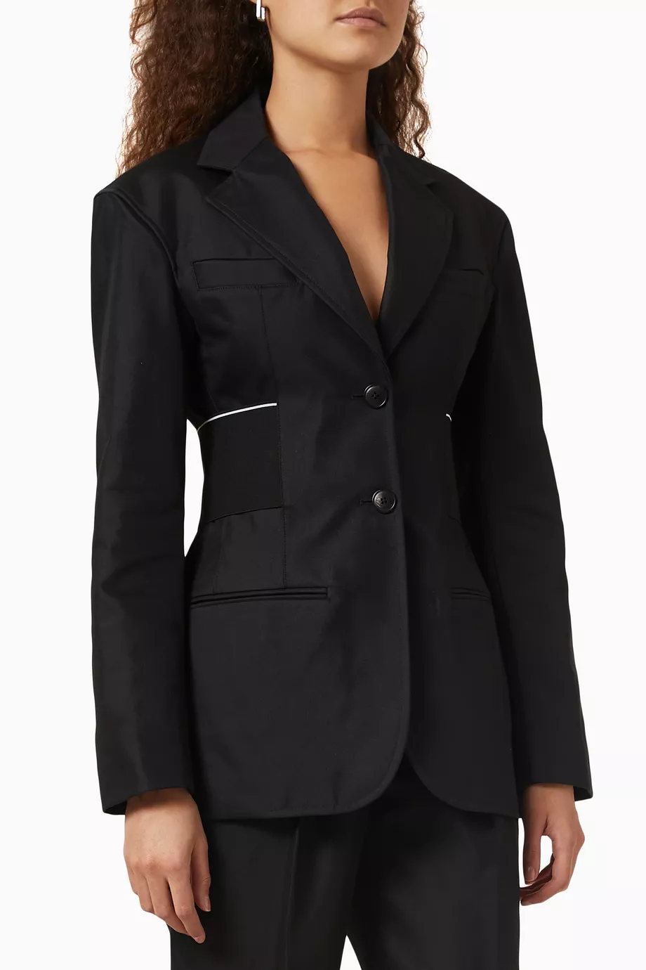 アウターその他 UMA WANG Woman Blazer Black UP6017 UW924 Buy Alexander Wang Black Elastic Logo Blazer in Cotton For