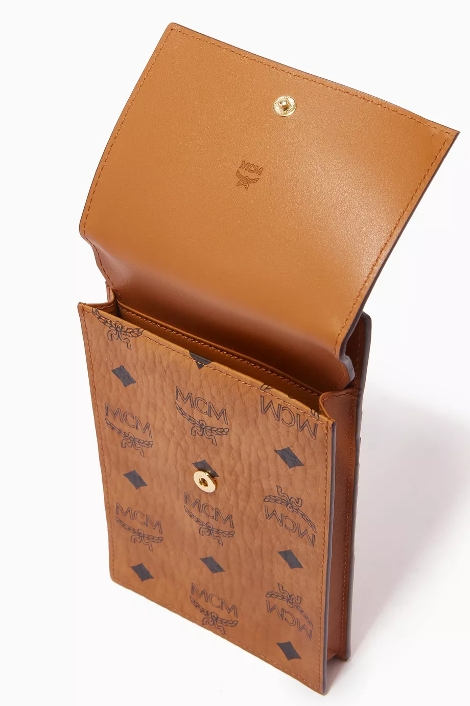 Buy MCM Brown Aren Lanyard Phone Case in Visetos For Men Online Ounass Saudi