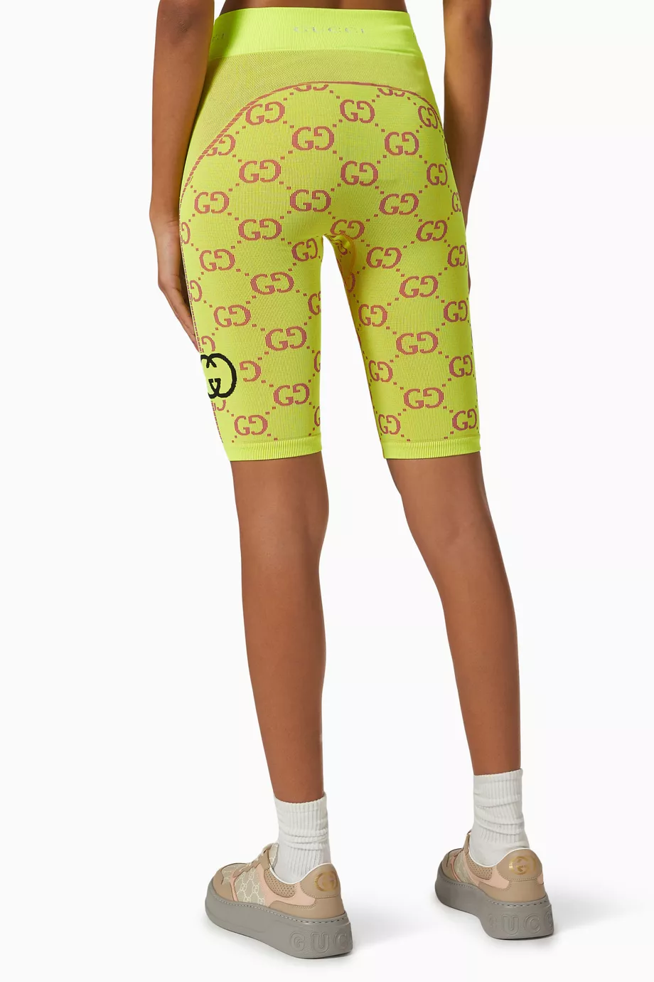 Buy Gucci Yellow GG Biker Shorts in Jersey Jacquard For Women Online Ounass Saudi
