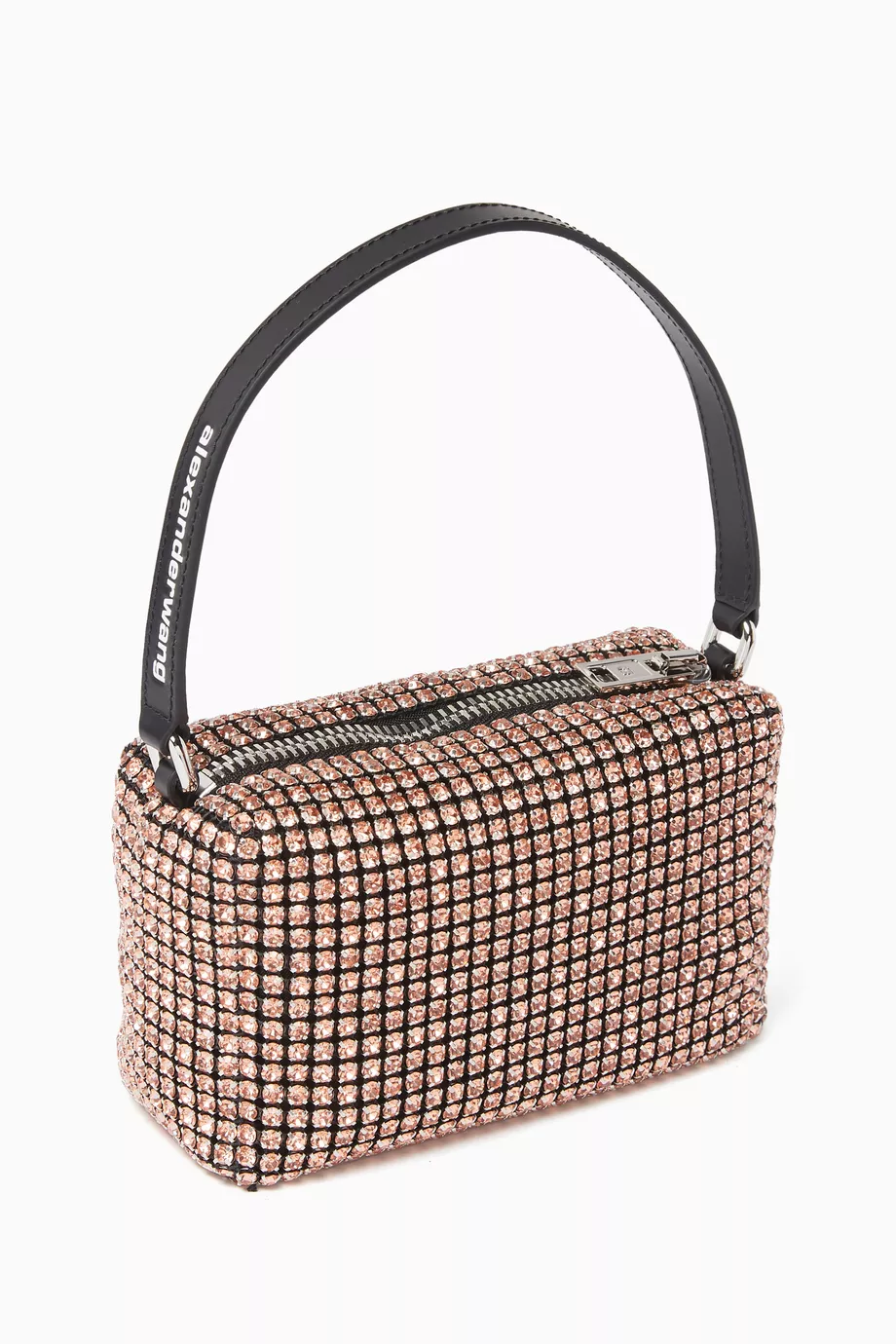 Buy Alexander Wang Orange Heiress Wangloc Bag in Rhinestone Mesh For Women Online Ounass Saudi