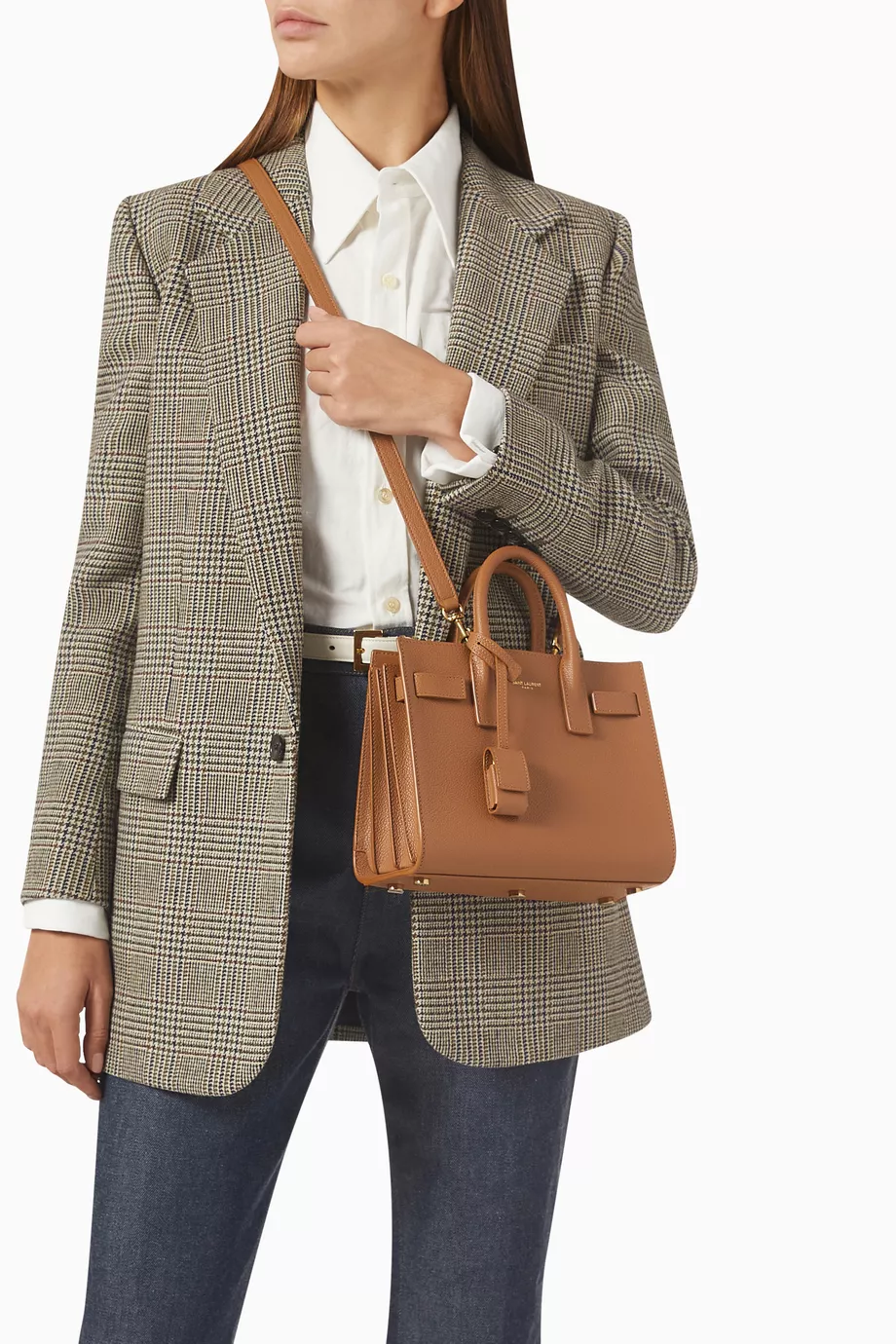 Buy SAINT LAURENT Brown Sac de Jour Nano Bag in Grained Leather For Women Online Ounass Saudi