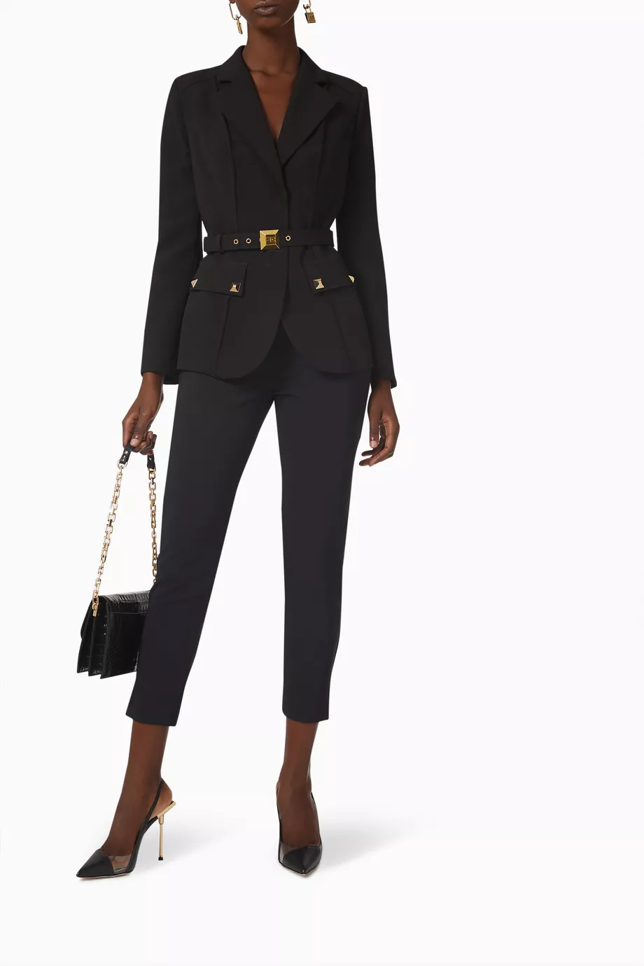 VIP【関税送料無料】希少 ELISABETTA FRANCHI BLACK BLAZER ELISABETTA FRANCHI | Black Women's Blazer | YOOX