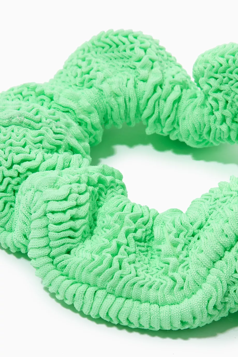 ヘアアクセサリー Hunza G SS24 Green fabric scrunchie (SCRUNCHIE LIME) Scrunchie - Lime | Signature Crinkle Scrunchie | Hunza G