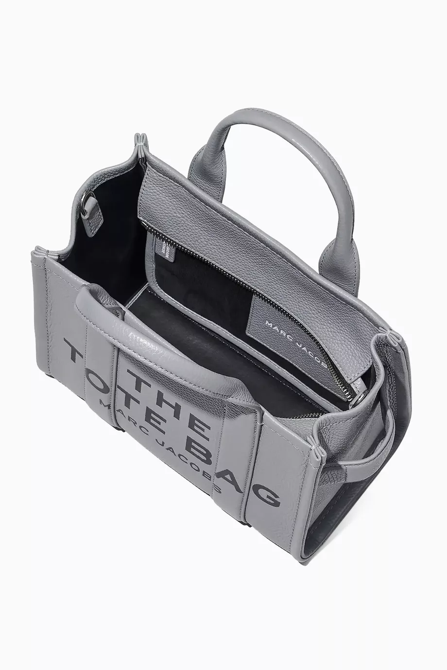 Buy Marc Jacobs Grey The Small Tote Bag in Leather For Women