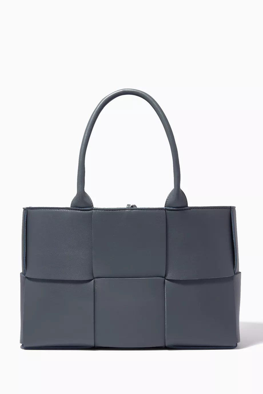 Buy Bottega Veneta Grey Small Arco Tote Bag in Intreccio Leather For Women Online Ounass Saudi