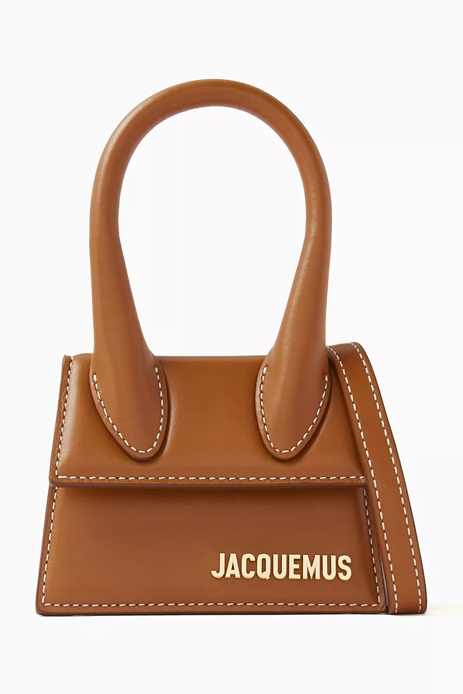 Buy Jacquemus Brown Le Chiquito Tote Bag in Smooth Leather