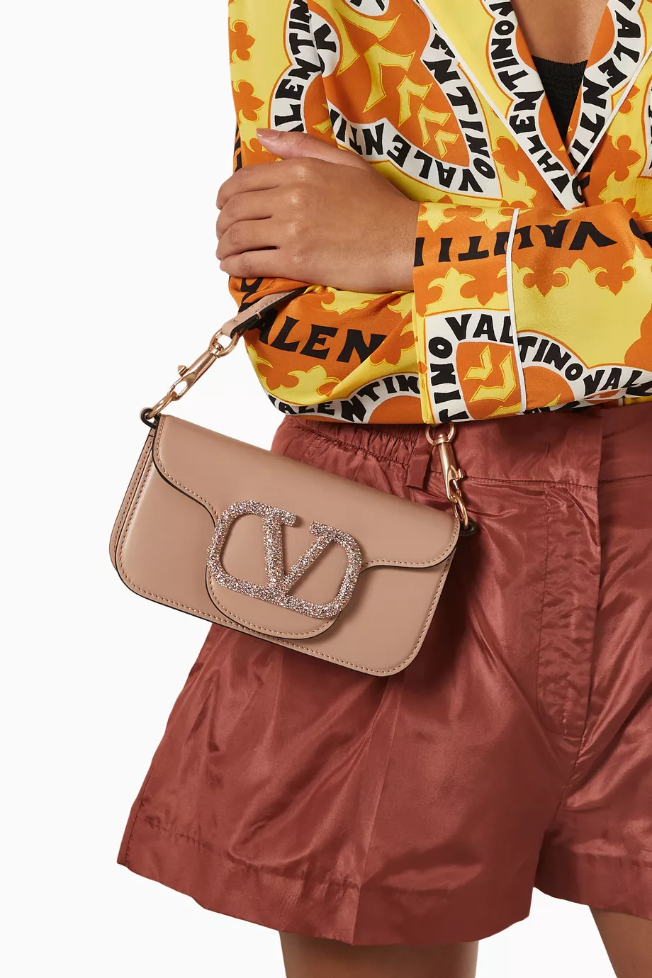 ハンドバッグ VALENTINO GARAVANI 'Loco' handbag Orange 4W2B0M94NYT Valentino Garavani Loco Small Vlogo Shoulder Bag - 0lr