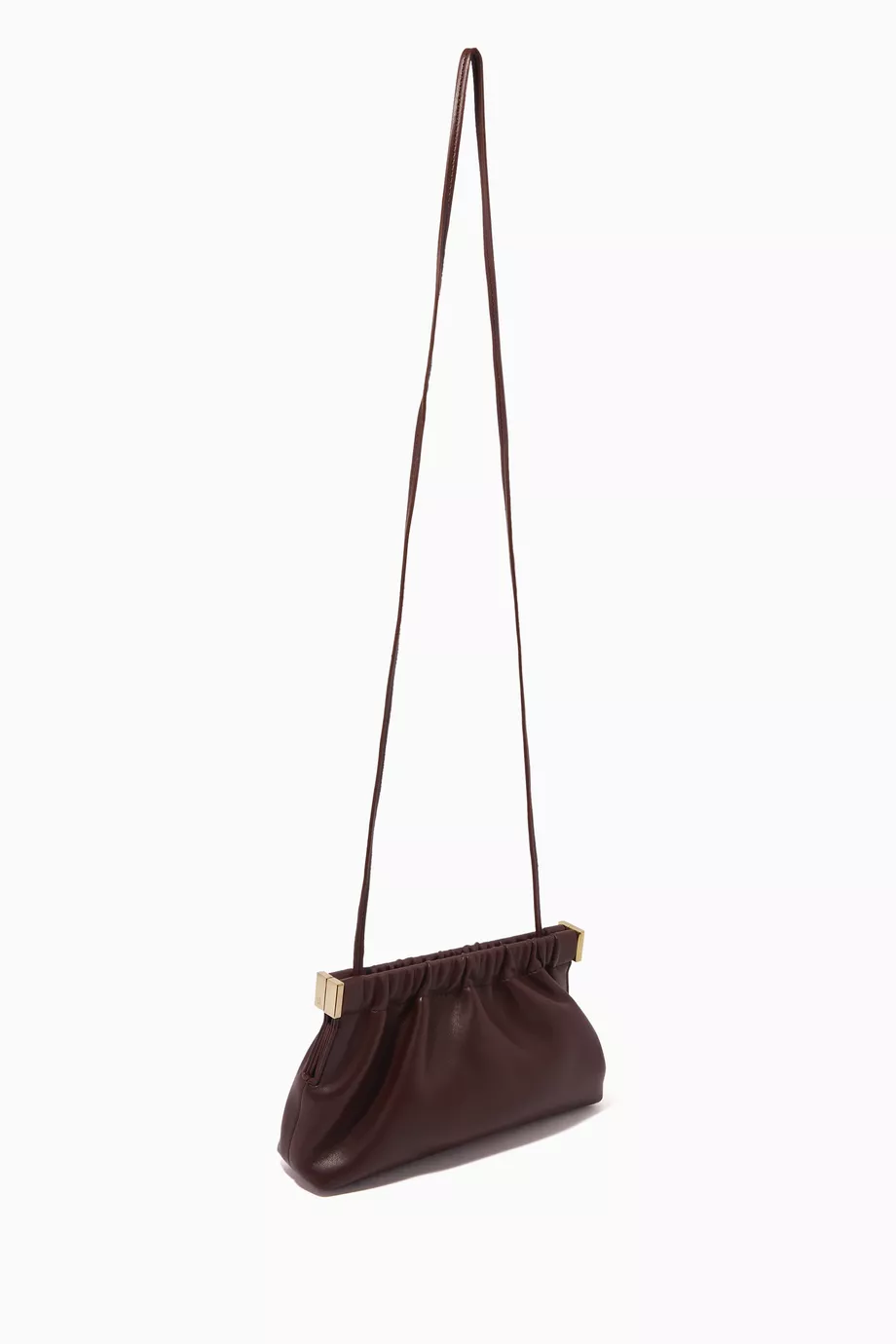 Buy NANUSHKA Brown The Bar Clutch Mini Bag in Vegan Leather For