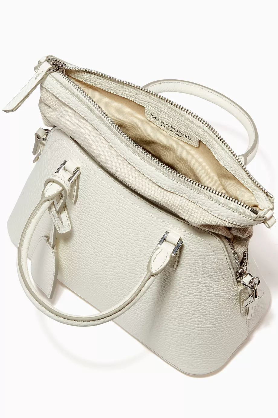 Buy Maison Margiela White Mini 5AC Satchel Bag in Leather For Women Online Ounass Saudi
