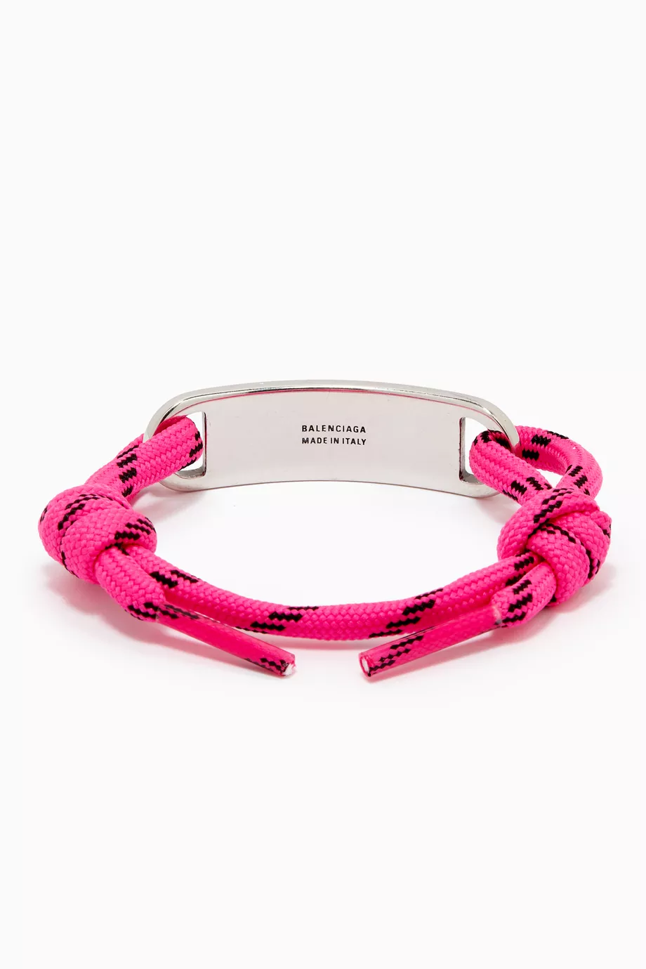 Buy Balenciaga Pink Plate Logo Bracelet For Women Online