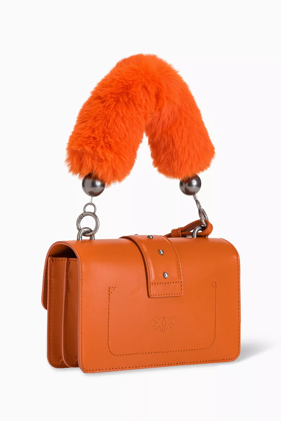 バッグ・カバンその他 Pinko Bags Orange Love Bag Puff mini crossbody bag in raffia with chain PINKO