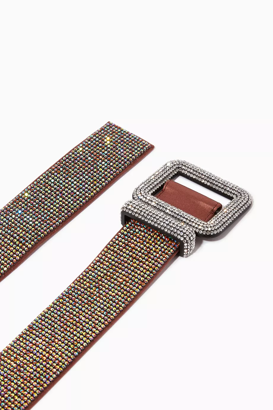 Buy Benedetta Bruzziches Gold Venus Belt in Crystal Metallic Mesh