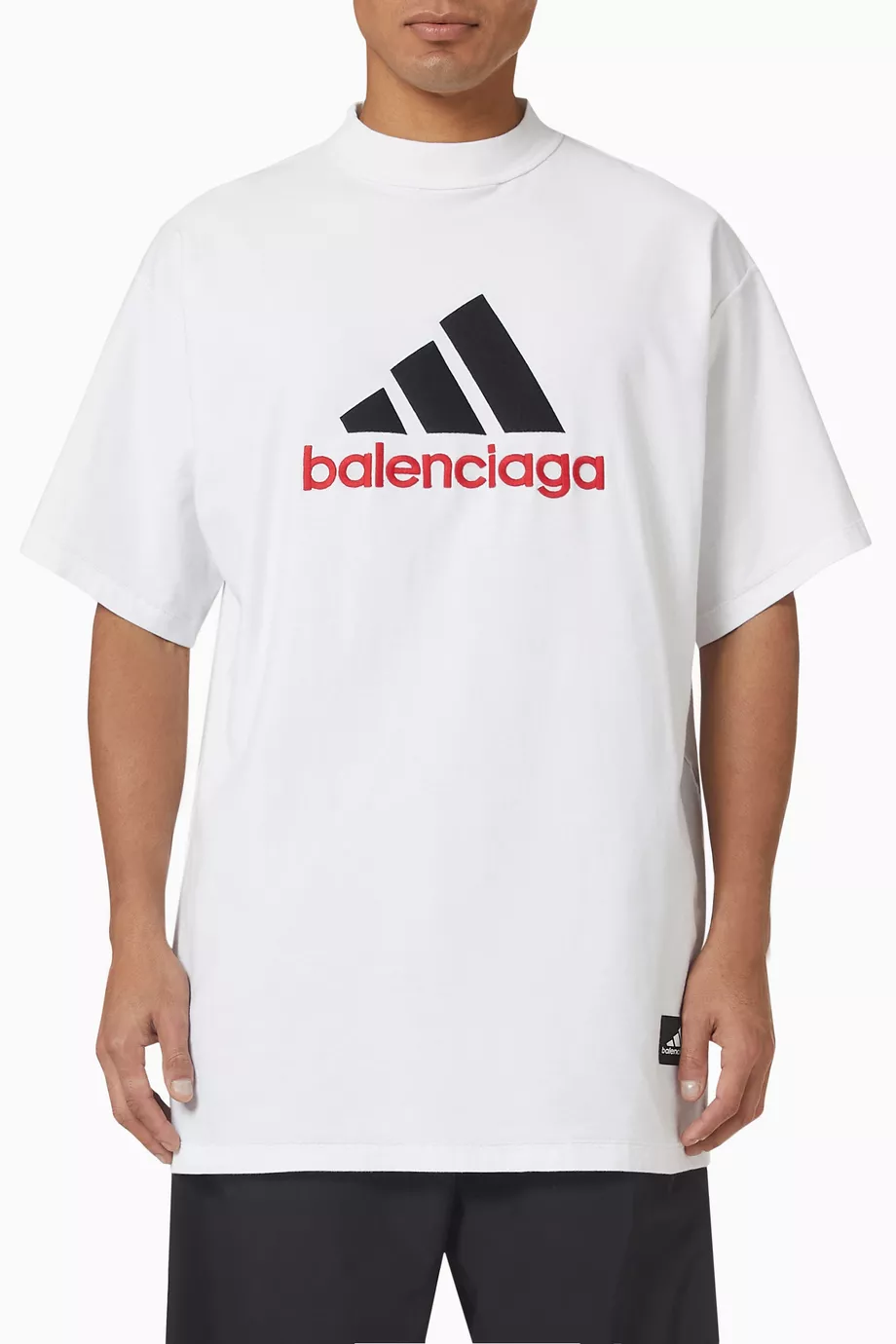 Buy Balenciaga White x Adidas Logo T-shirt in Cotton Jersey For